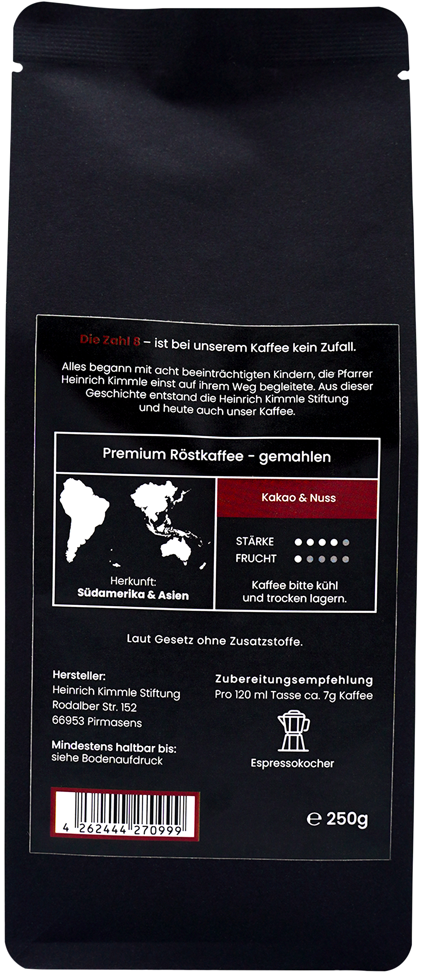 Kaffee NO. 8 Espresso, gemahlen