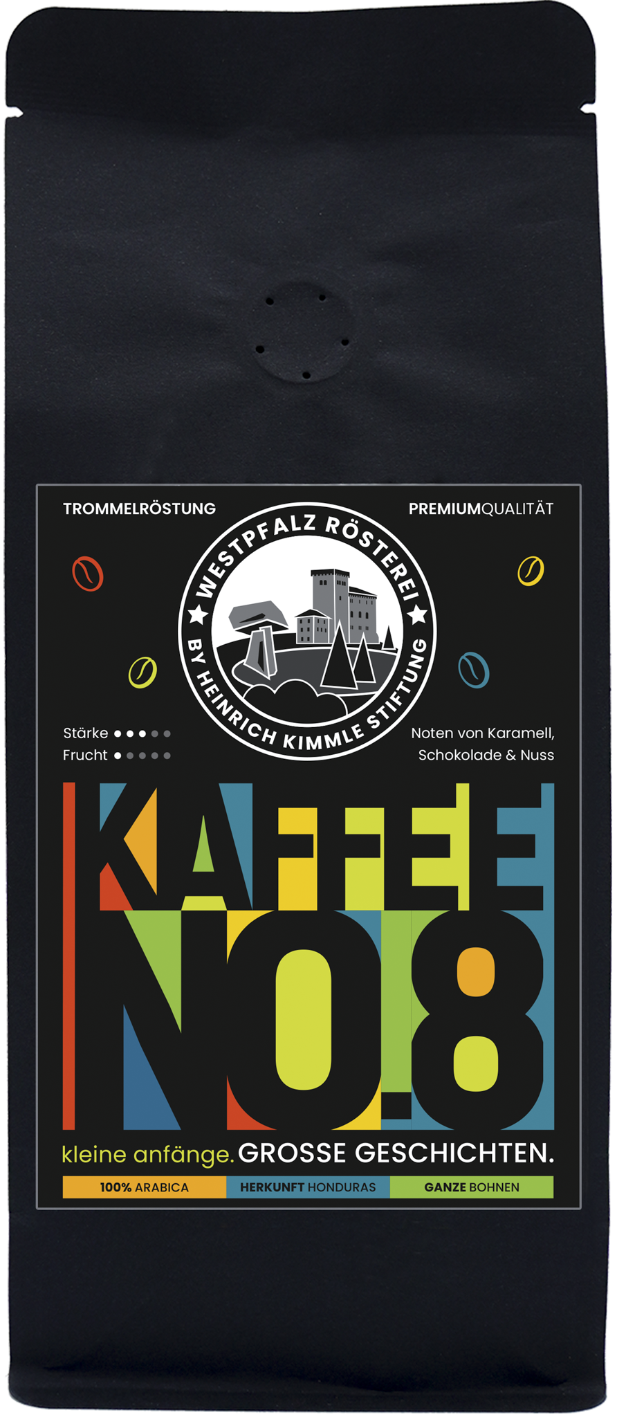 Kaffee NO. 8 Crema, ganze Bohnen