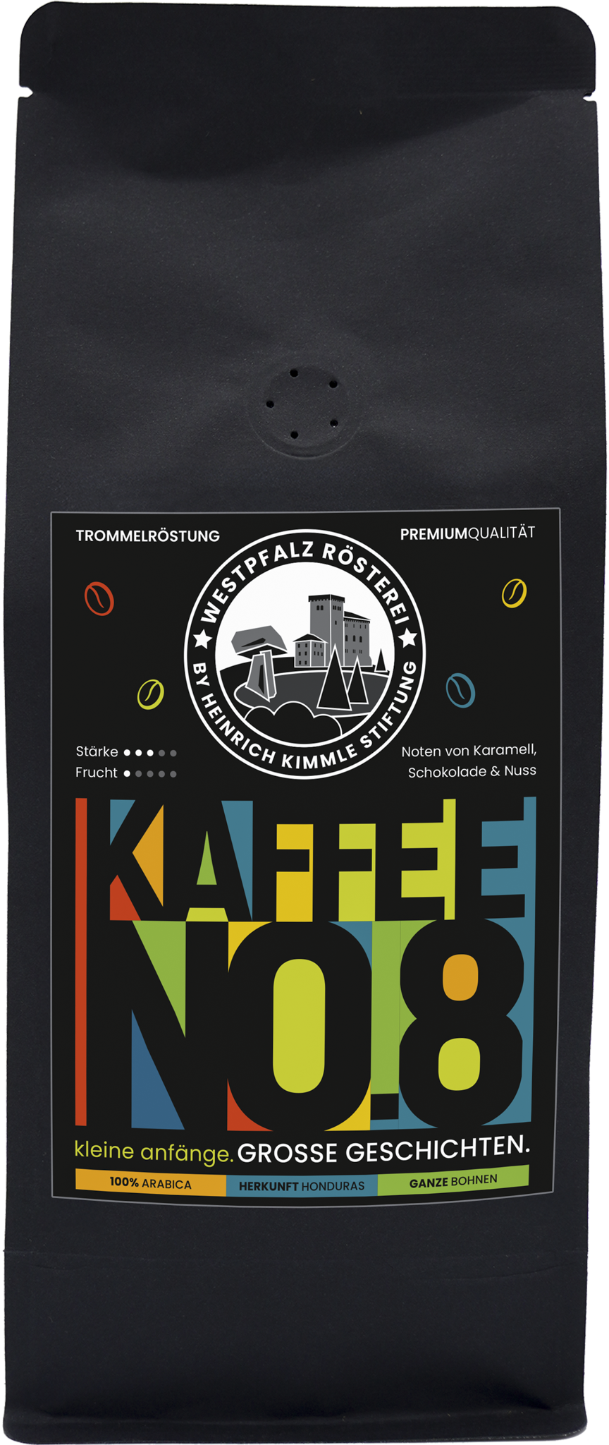 Kaffee NO. 8 Crema, ganze Bohnen