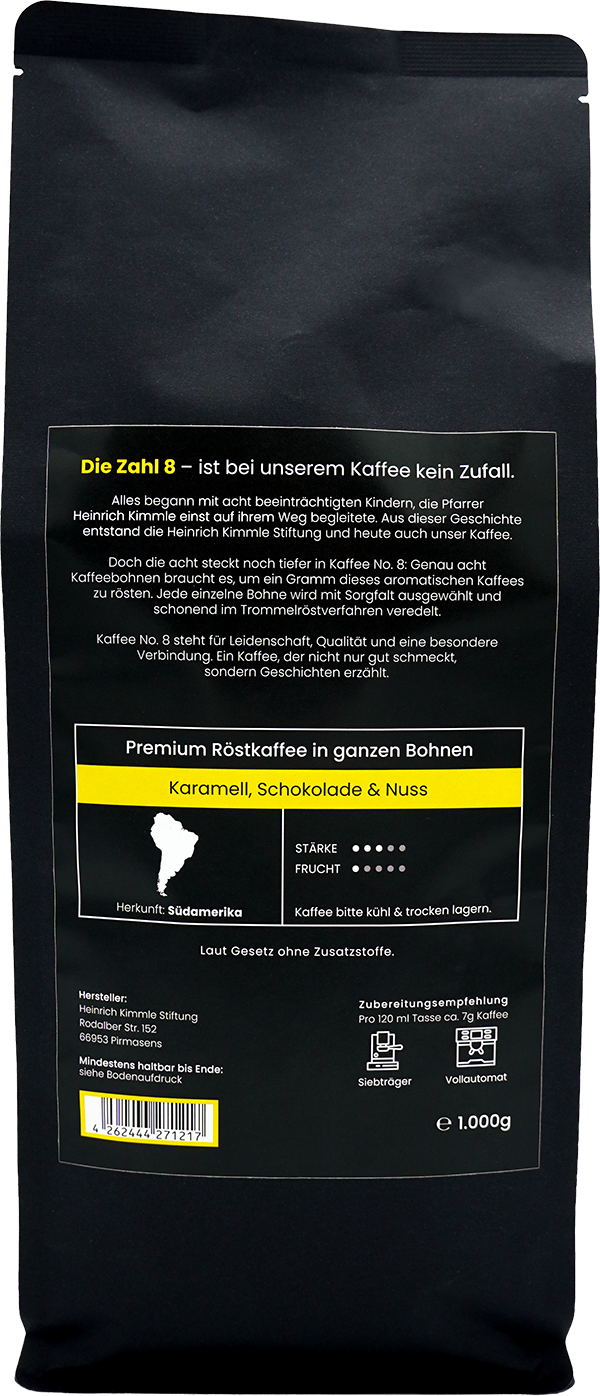 Kaffee NO. 8 Daily Brew, ganze Bohne