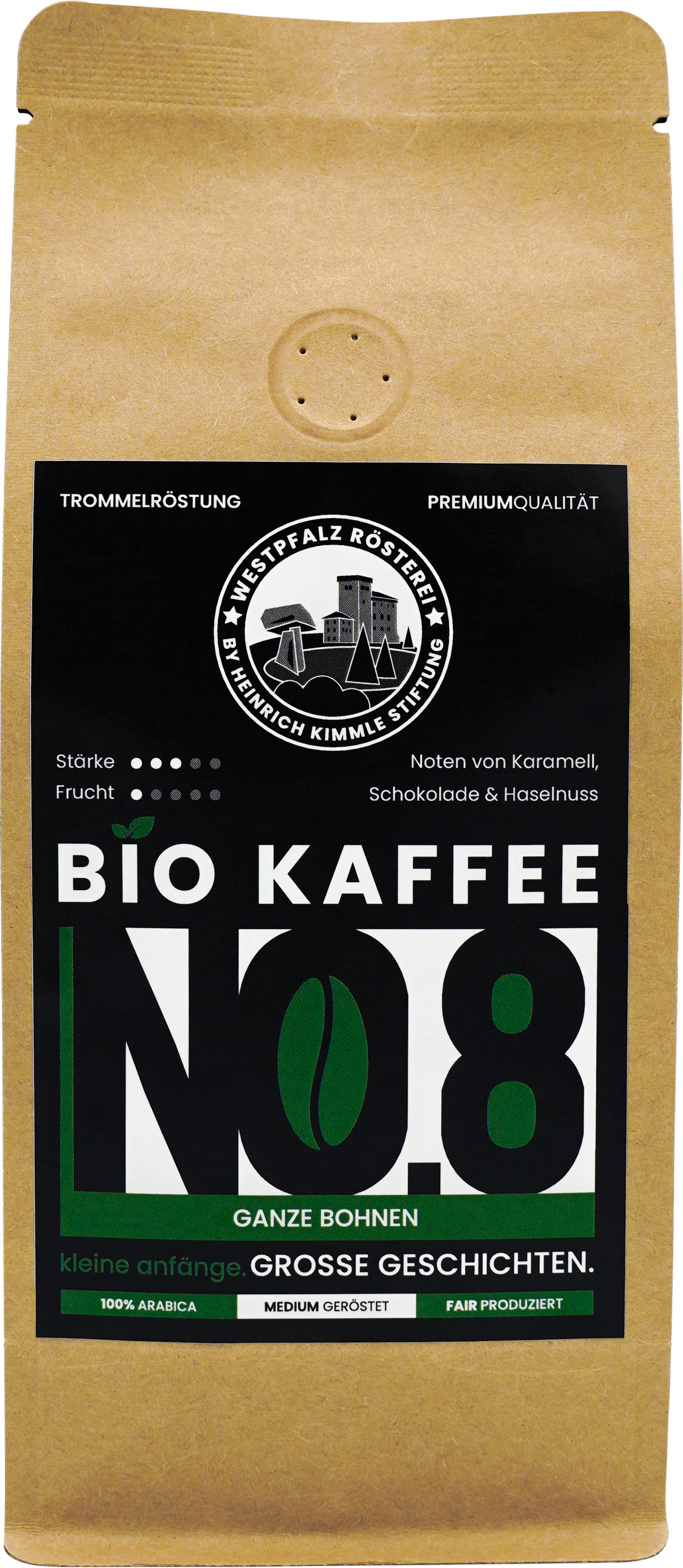 Kaffee NO. 8 Bio Kaffee, ganze Bohnen
